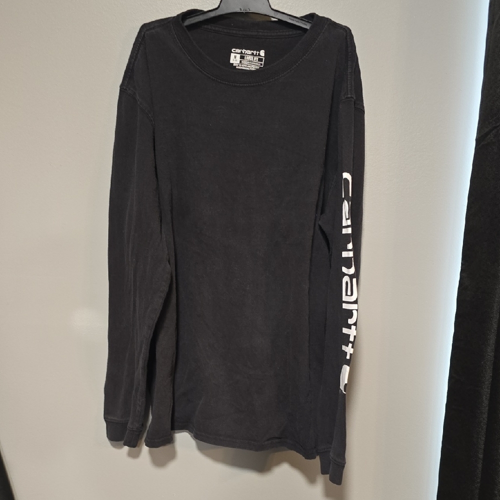 Carhartt Black Long Sleeve Tee with Sleeve Logo